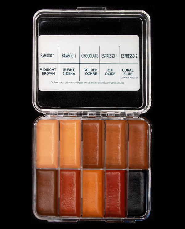 Skin Illustrator On Set Dark Flesh Tone Palette